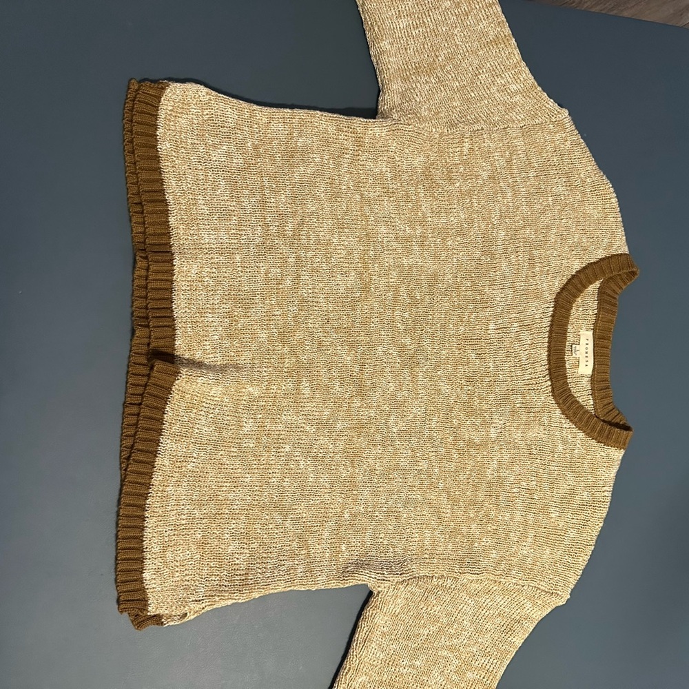 Promesa Men's Tan and Brown Crewneck Sweater